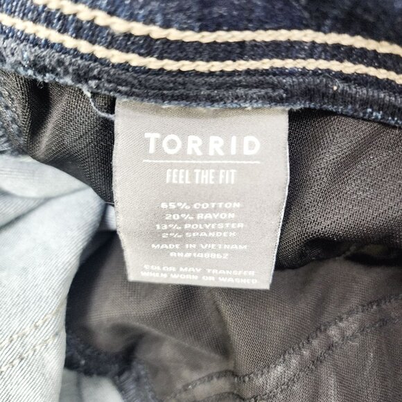 Torrid Womens Plus Size Denim Jeans Super Soft Feel The Fit Blue Size L Tall - Picture 6 of 12